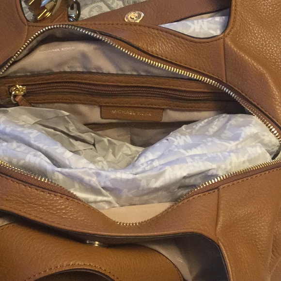 Michael Kors Leather Shoulder Tote - Picture 6 of 6